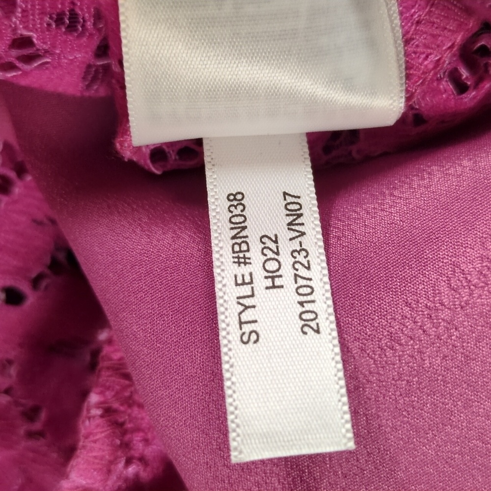 J. Crew Pink Lace Ruffle Neck Mini Dress Size Small - Picture 12 of 14